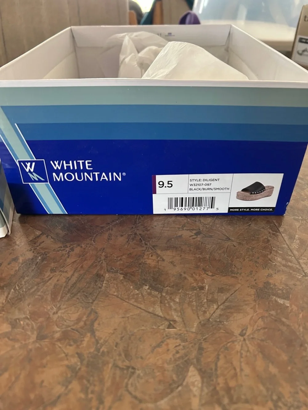 White Mountain Black And Sexy Bling Slides